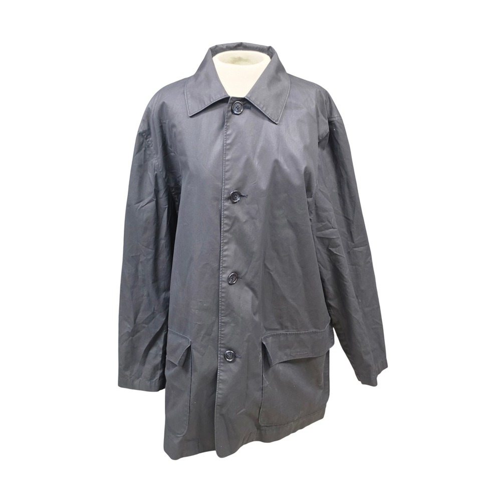 Brooks Brothers Car Coat Mens Medium Black Good Condition Cotton Blend Jacket